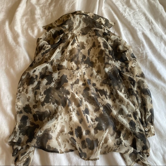 cow print western women's coverup top - Picture 3 of 8